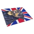 thumbnail image 1 of Caroline's Treasures Rottweiler with English Union Jack British Flag Glass Cutting Board Large Size, 1 of 2