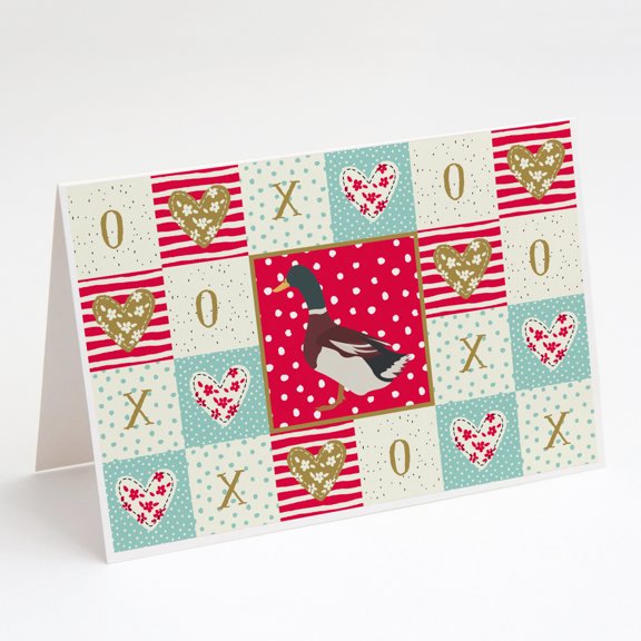 Rouen Duck Love Greeting Cards and Envelopes Pack of 8