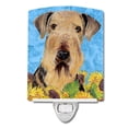 thumbnail image 1 of Caroline's Treasures SC9069CNL Airedale in Summer Flowers Ceramic Night Light, 6x4x3", multicolor, 1 of 2