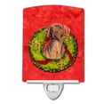 thumbnail image 1 of Vizsla Christmas Wreath Ceramic Night Light, 1 of 2