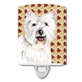thumbnail image 1 of Westie Fall Leaves Portrait Ceramic Night Light, 1 of 2