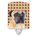 thumbnail image 1 of Caroline's Treasures SC9225CNL Mastiff Fall Leaves Portrait Ceramic Night Light, 6x4x3", multicolor, 1 of 2