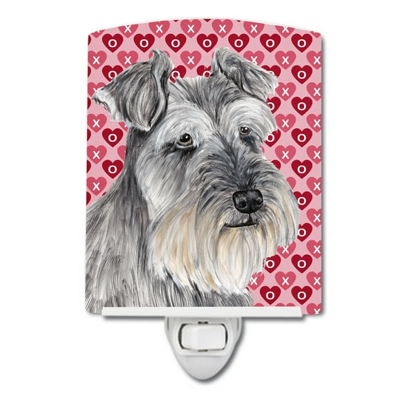 Schnauzer Valentine's Day Ceramic Night Light
