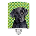 thumbnail image 1 of Caroline's Treasures SC9284CNL Labrador Black St. Patrick's Day Shamrock Portrait Ceramic Night Light, 6x4x3",, 1 of 2
