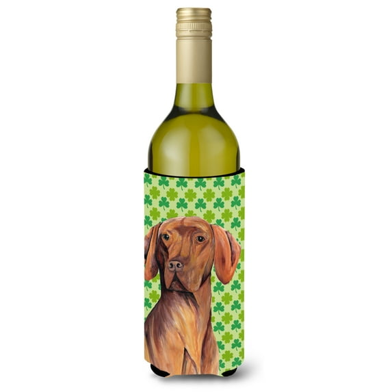 Caroline's Treasures SC9298LITERK Vizsla Shamrock Portrait Beverage Bottle Hugger, Beverage Bottle, Multicolor