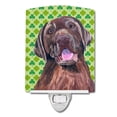 thumbnail image 1 of Caroline's Treasures SC9304CNL Labrador Chocolate St. Patrick's Day Shamrock Portrait Ceramic Night Light, 6x4x3",, 1 of 2