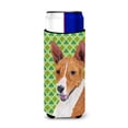thumbnail image 1 of Caroline's Treasures SC9307MUK Basenji   Shamrock Portrait Hugger for Slim Cans, 1 of 6