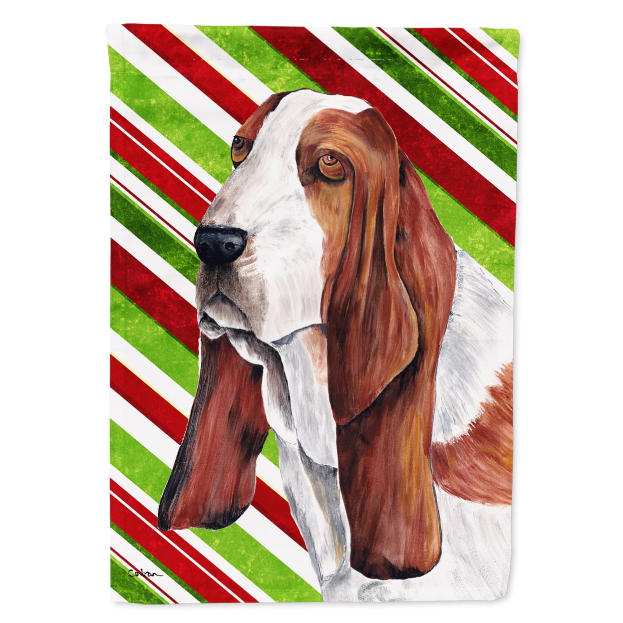 Decorazione Natalizia Caroline's Treasures – Vizsla Candy Cane – Ornamento In Ceramica Bianca – 7 Cm – Regalo Personalizzabile