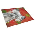 thumbnail image 1 of Caroline's Treasures SC9592LCB Chinese Crested Red Snowflakes Holiday Glass Cutting Board Large, 12H x 16W, multicolor, 1 of 2