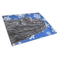 thumbnail image 1 of Caroline's Treasures SC9597LCB Black Cocker Spaniel Winter Snowflakes Glass Cutting Board Large, 12H x 16W, multicolor, 1 of 2