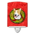 thumbnail image 1 of Caroline's Treasures SS4185CNL Bull Terrier Cristmas Wreath Ceramic Night Light, 6x4x3", multicolor, 1 of 2