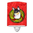 thumbnail image 1 of Caroline's Treasures SS4205CNL Fox Terrier Cristmas Wreath Ceramic Night Light, 6x4x3", multicolor, 1 of 2