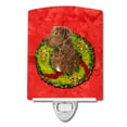 thumbnail image 1 of Scottish Terrier Cristmas Wreath Ceramic Night Light, 1 of 2