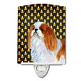thumbnail image 1 of Caroline's Treasures SS4300CNL English Toy Spaniel Candy Corn Halloween Portrait Ceramic Night Light, 6x4x3", multicolor, 1 of 2