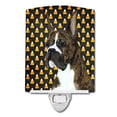 thumbnail image 1 of Caroline's Treasures SS4301CNL Boxer Candy Corn Halloween Portrait Ceramic Night Light, 6x4x3", multicolor, 1 of 2
