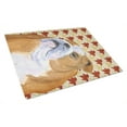 thumbnail image 1 of Caroline's Treasures SS4365LCB Bulldog English Fall Leaves Portrait Glass Cutting Board Large, 12H x 16W, multicolor, 1 of 2
