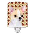 thumbnail image 1 of Caroline's Treasures SS4382CNL Chihuahua Fall Leaves Portrait Ceramic Night Light, 6x4x3", multicolor, 1 of 2