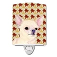 thumbnail image 1 of Chihuahua Fall Leaves Portrait Ceramic Night Light, 1 of 2