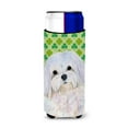 thumbnail image 1 of Caroline's Treasures SS4413MUK Maltese   Shamrock Portrait Hugger for Slim Cans, 1 of 6