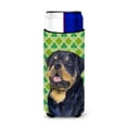 thumbnail image 1 of Caroline's Treasures SS4455MUK Rottweiler   Shamrock Portrait Hugger for Slim Cans, 1 of 6