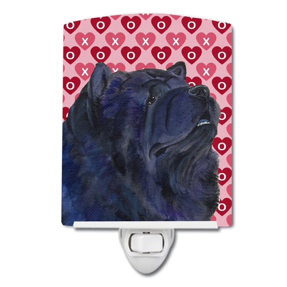 Chow Chow Hearts Love Valentine's Day Ceramic Night Light