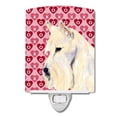 thumbnail image 1 of Caroline's Treasures SS4530CNL Scottish Terrier Hearts Love Valentine's Day Portrait Ceramic Night Light, 6x4x3",, 1 of 2