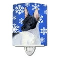 thumbnail image 1 of Rat Terrier Winter Snowflakes Holiday Ceramic Night Light, 1 of 2