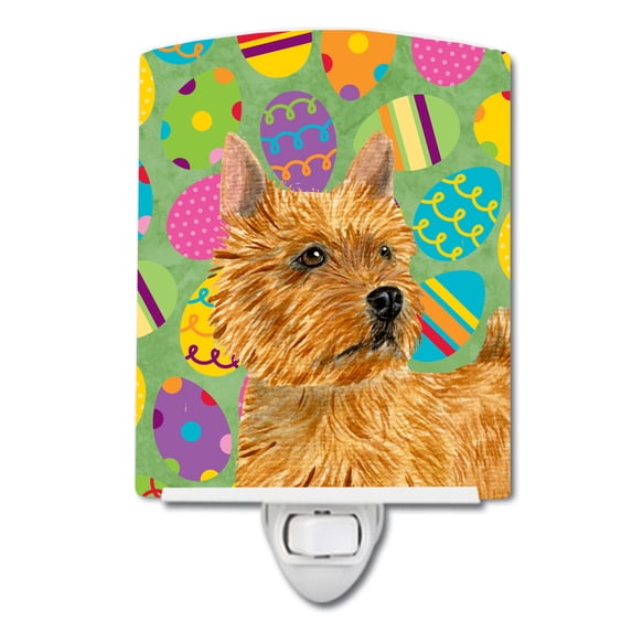 Norwich Terrier Easter Eggtravaganza Ceramic Night Light