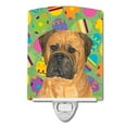 thumbnail image 1 of Caroline's Treasures SS4862CNL Bullmastiff Easter Eggtravaganza Ceramic Night Light, 6x4x3", multicolor, 1 of 2