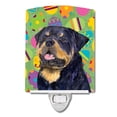 thumbnail image 1 of Caroline's Treasures SS4869CNL Rottweiler Easter Eggtravaganza Ceramic Night Light, 6x4x3", multicolor, 1 of 2