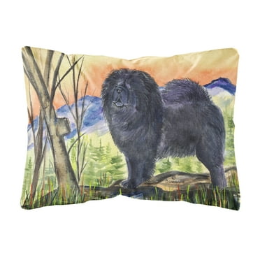 Caroline's Treasures SS7005PW1216 Chow Chow Decorative   Canvas Fabric Pillow, 12H x16W, multicolor