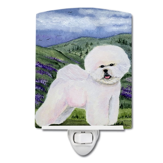 Caroline's Treasures SS8025CNL Bichon Frise Ceramic Night Light, 6x4x3", multicolor