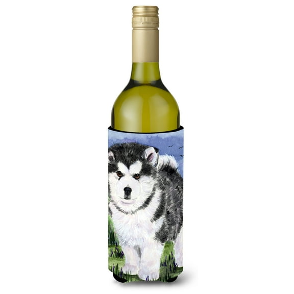 Caroline's Treasures SS8027LITERK Alaskan Malamute Wine Bottle Hugger, Wine Bottle, multicolor