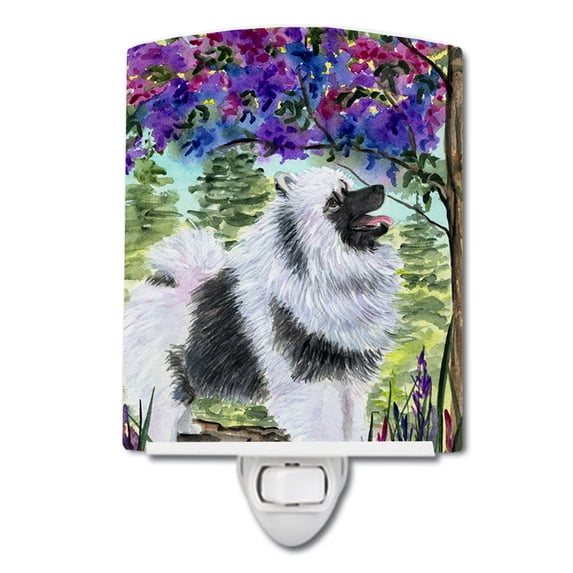 Caroline's Treasures SS8063CNL Keeshond Ceramic Night Light, 6x4x3", multicolor