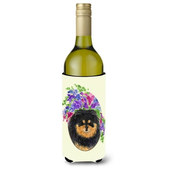 Caroline's Treasures SS8075LITERK Pomeranian Wine Bottle Hugger, Wine Bottle, multicolor
