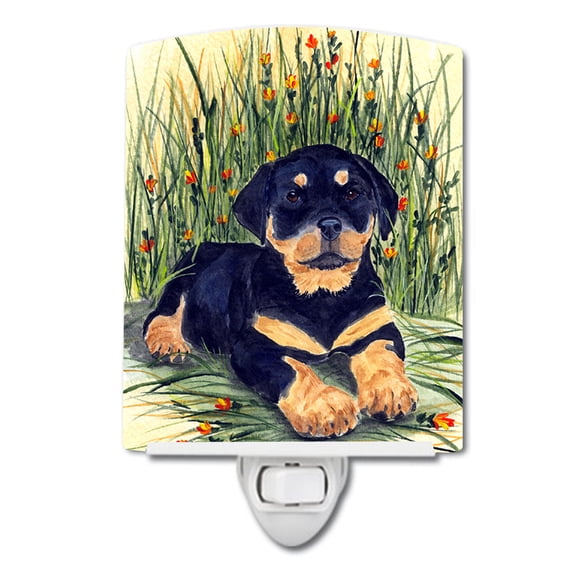 Caroline's Treasures SS8107CNL Rottweiler Ceramic Night Light, 6x4x3", multicolor