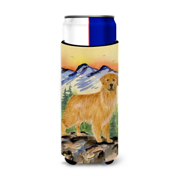 Caroline's Treasures SS8163MUK Golden Retriever Ultra Hugger for slim cans, Slim Can, multicolor