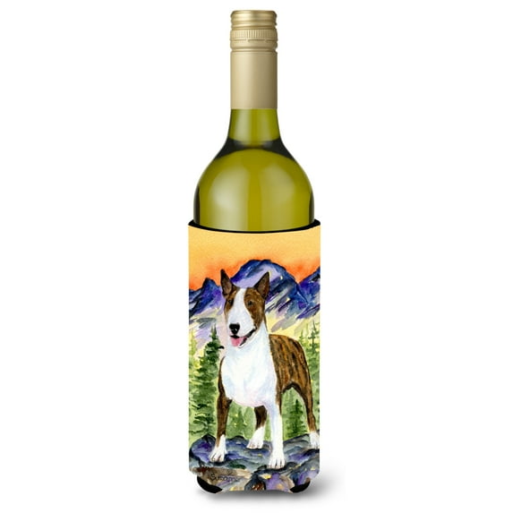 Caroline's Treasures SS8167LITERK Bull Terrier Wine Bottle Hugger, Wine Bottle, multicolor