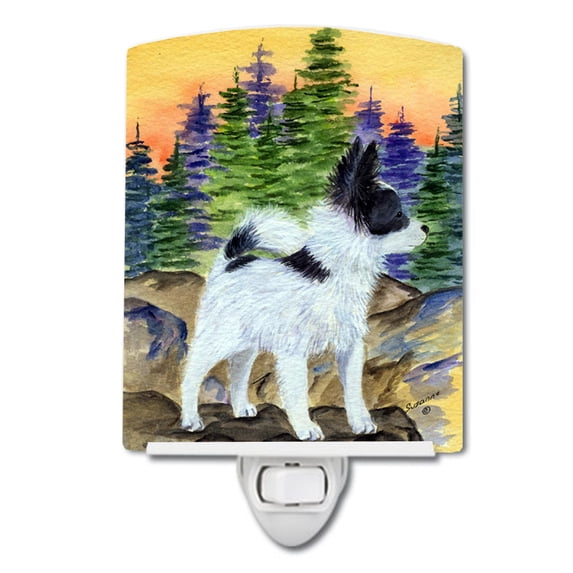 Caroline's Treasures SS8194CNL Papillon Ceramic Night Light, 6x4x3", multicolor