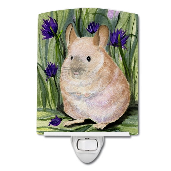 Caroline's Treasures SS8206CNL Chinchilla Ceramic Night Light, 6x4x3", multicolor