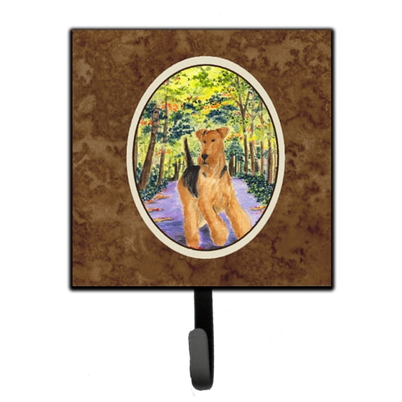 Carolines Treasures SS8208SH4 Airedale Leash Holder or Key Hook, Small, Multicolor