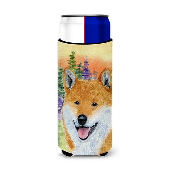 Caroline's Treasures SS8234MUK Shiba Inu Ultra Hugger for slim cans, Slim Can, multicolor