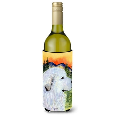 Caroline's Treasures SS8236LITERK Great Pyrenees Wine Bottle Hugger, Wine Bottle, multicolor
