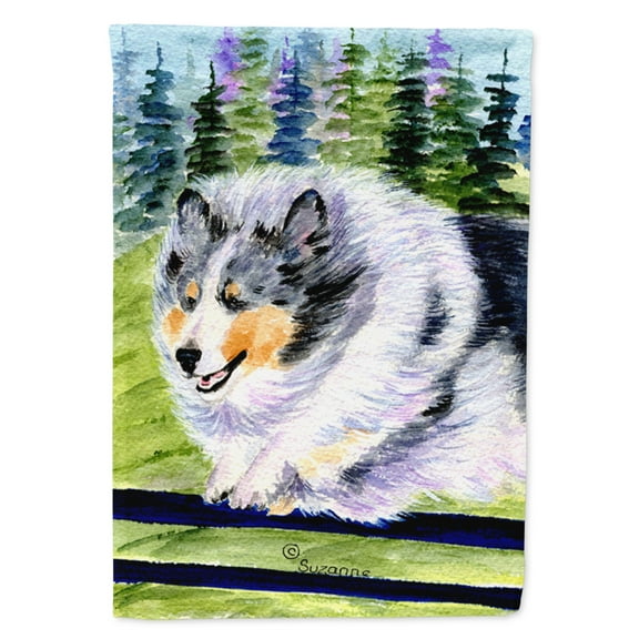 Caroline's Treasures SS8305-FLAG-PARENT Sheltie Flag, , multicolor