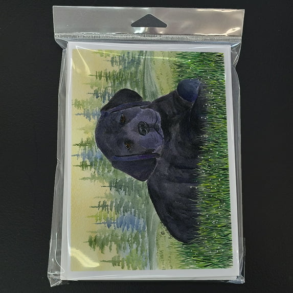 Caroline's Treasures SS8343GCA7P Labrador Greeting Cards and Envelopes Pack of 8 A7 Size 5x7 inch Blank Note Cards, 7 x 5, multicolor