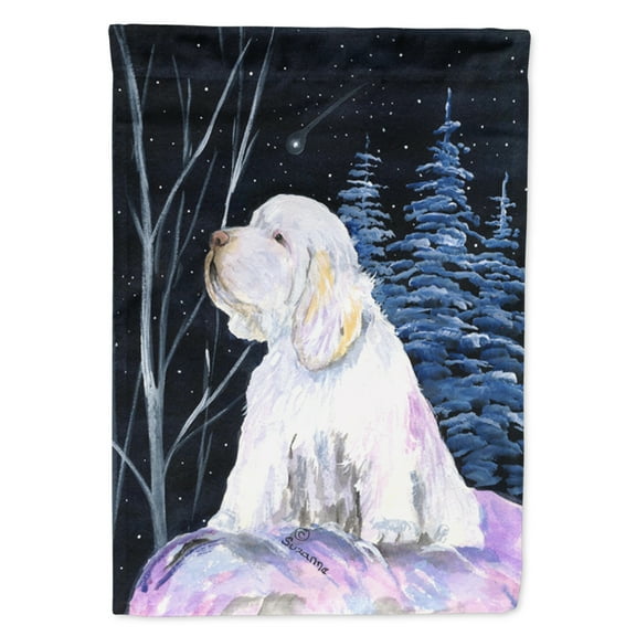 Caroline's Treasures SS8346-FLAG-PARENT Clumber Spaniel Flag, , multicolor