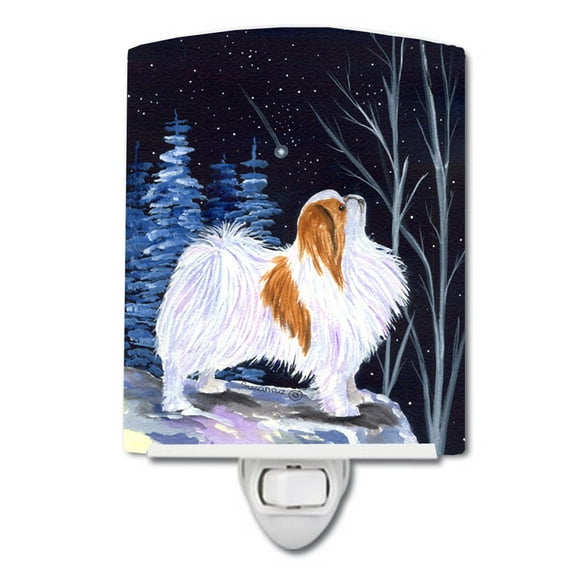 Starry Night Japanese Chin Ceramic Night Light