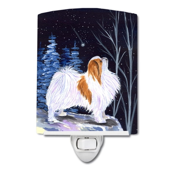 Starry Night Japanese Chin Ceramic Night Light
