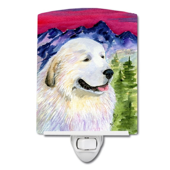 Caroline's Treasures SS8473CNL Great Pyrenees Ceramic Night Light, 6x4x3", multicolor
