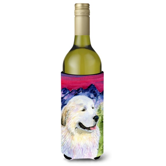 Caroline's Treasures SS8473LITERK Great Pyrenees Wine Bottle Hugger, Wine Bottle, multicolor